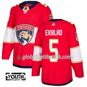 Florida Panthers Hockeydrakt Aaron Ekblad 5 2017-2018 Rød Adidas Authentic - Barn